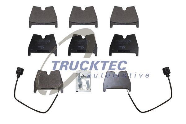 07.35.287 TRUCKTEC AUTOMOTIVE Brake pad set AUDI Front Axle, incl. wear warning contact