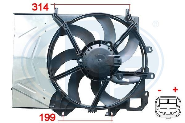 ERA 352043 Fan, radiator Ø: 385 mm, 12V