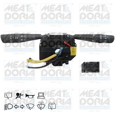 MEAT & DORIA 23010 Steering Column Switch with cornering light, with airbag clock spring