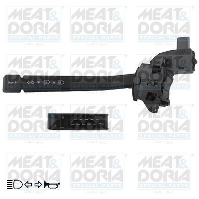 MEAT & DORIA with cornering light Number of connectors: 11, with klaxon, with light dimmer function, with indicator function, with high beam function Steering Column Switch 23060 buy