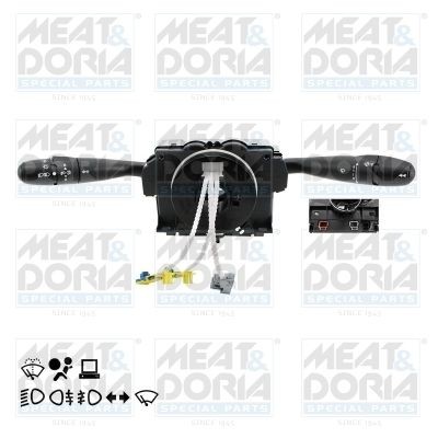 MEAT & DORIA with cornering light, with airbag clock spring Number of connectors: 24, with light dimmer function, with high beam function, with fog-lamp function, with rear fog light function, with wipe-wash function, with wipe interval function, with board computer function Steering Column Switch 23364 buy