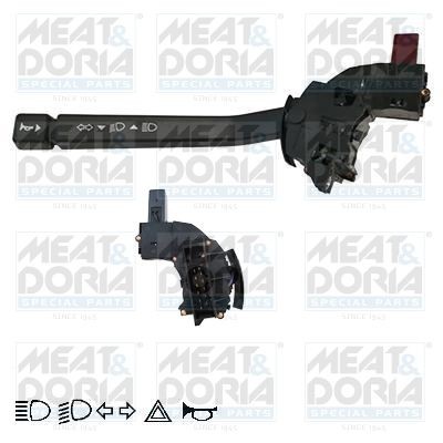MEAT & DORIA with cornering light Number of connectors: 11, with high beam function, with klaxon, with hazard warning light function Steering Column Switch 23552 buy
