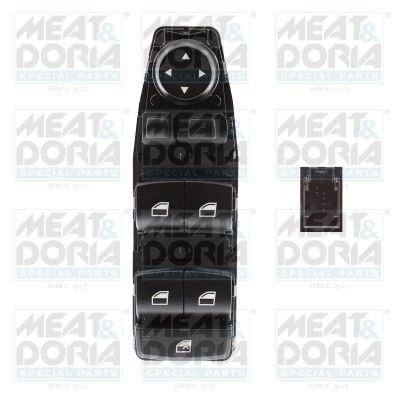 MEAT & DORIA Left Front Number of pins: 6-pin connector Switch, window regulator 26004 buy