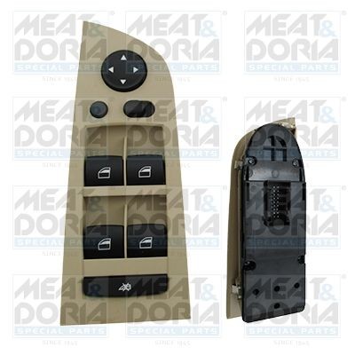 MEAT & DORIA Left Front Number of pins: 18-pin connector Switch, window regulator 26007 buy