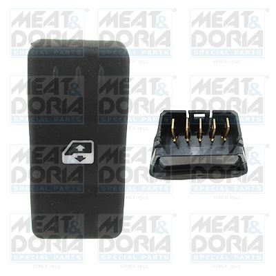 MEAT & DORIA Left Front Number of pins: 5-pin connector Switch, window regulator 26022 buy