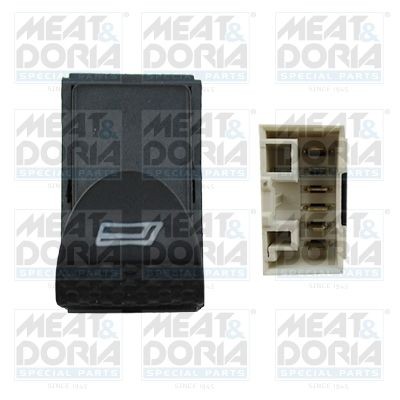 MEAT & DORIA Left Front Number of pins: 6-pin connector Switch, window regulator 26025 buy