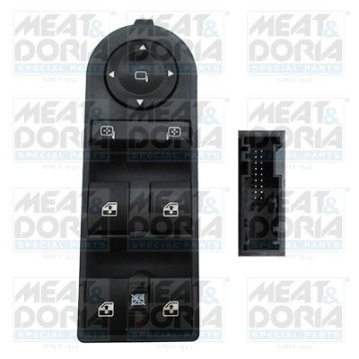 MEAT & DORIA Left Front Number of pins: 18-pin connector Switch, window regulator 26084 buy