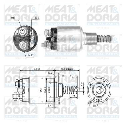 MEAT & DORIA 46239 Magnetschalter, Anlasser für IVECO P/PA-Haubenfahrzeuge LKW in Original Qualität