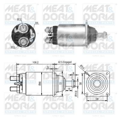 MEAT & DORIA 46251 Magnetschalter, Anlasser für SCANIA 4 - series LKW in Original Qualität