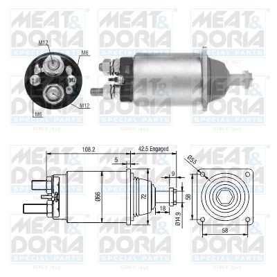 MEAT & DORIA 46252 Magnetschalter, Anlasser für DAF CF 85 LKW in Original Qualität