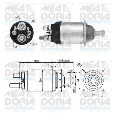 MEAT & DORIA 46254 Magnetschalter, Anlasser für DAF 85 CF LKW in Original Qualität