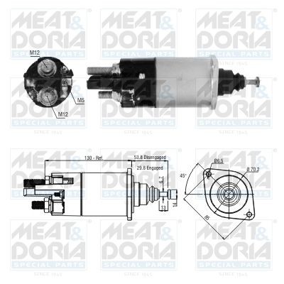 MEAT & DORIA 46255 Magnetschalter, Anlasser für MERCEDES-BENZ ACTROS LKW in Original Qualität