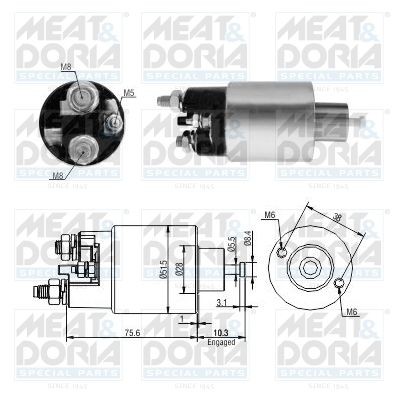 995 MEAT & DORIA 46263 Starter motor M 0 T 45171