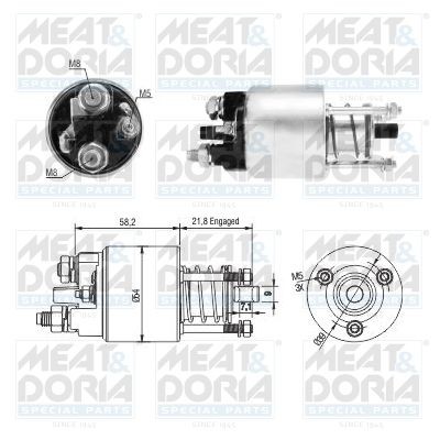 MEAT & DORIA 46281 Starter solenoid PEUGEOT 407 2004 in original quality