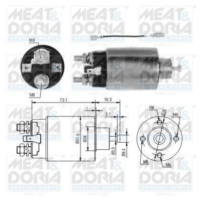 MEAT & DORIA 46282 Starter solenoid with cable