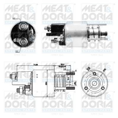 Original MEAT & DORIA 3397 Starter motor solenoid 46287 for MERCEDES-BENZ A-Class