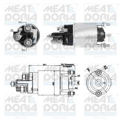 Original MEAT & DORIA 3708 Starter motor solenoid 46291 for MERCEDES-BENZ VITO