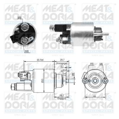 Original 46298 MEAT & DORIA Starter motor solenoid SAAB