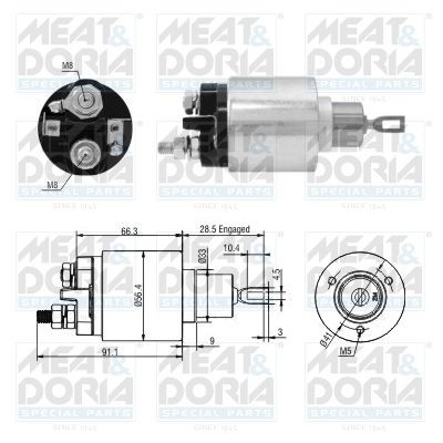 MEAT & DORIA 46303 Starter solenoid AUDI A6 1999 in original quality