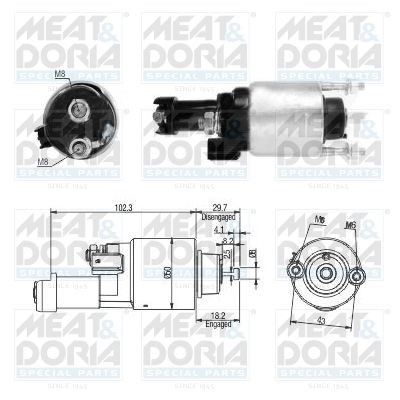 Original 46315 MEAT & DORIA Starter motor solenoid HONDA
