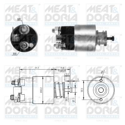 Original 46317 MEAT & DORIA Starter motor solenoid KIA