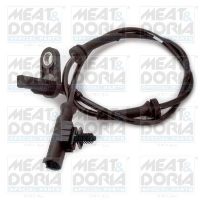 MEAT & DORIA 90753 ABS sensor Rear Axle Left, 2-pin connector, 650mm, 28mm
