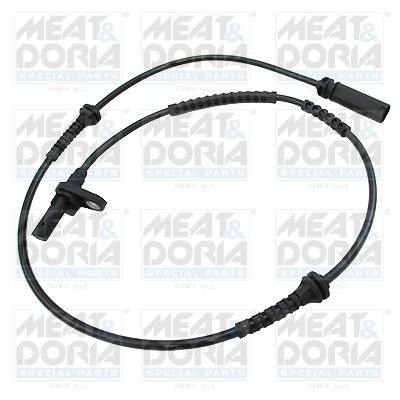 MEAT & DORIA 90865 ABS sensor Front Axle Right, Front Axle Left, Hall Sensor, 2-pin connector, 880mm, 35mm, oval