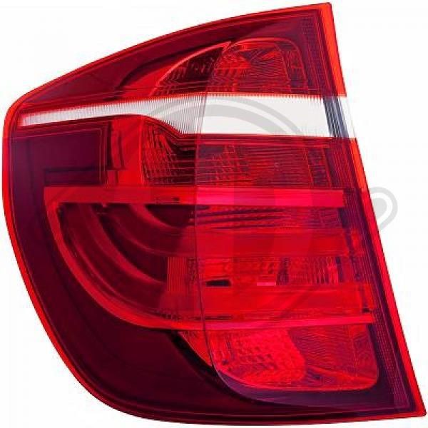 DIEDERICHS 1276095 Rear light Left, Outer section, P21W, without bulb holder