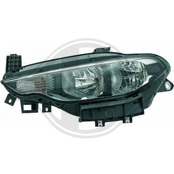 LPP552 DIEDERICHS Left, H15, H7, PY21W, 12V, Crystal clear, Orange, with position light, without front fog light, with indicator, for right-hand traffic, Priority Parts, without bulbs, with motor for headlamp levelling Left-hand/Right-hand Traffic: for right-hand traffic Front lights 3464081 buy