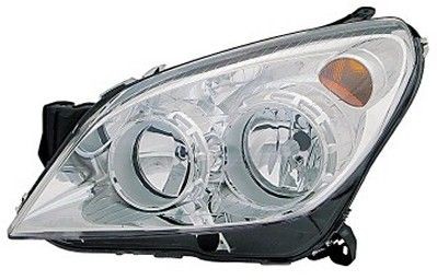 VAN WEZEL 3745963 Headlight Left, H7, H1, yellow, for right-hand traffic, with motor for headlamp levelling, PX26d