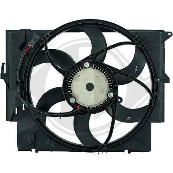 DIEDERICHS DCL1292 Fan, radiator D1: 490 mm, 12V, 400W, with radiator fan shroud, Climate