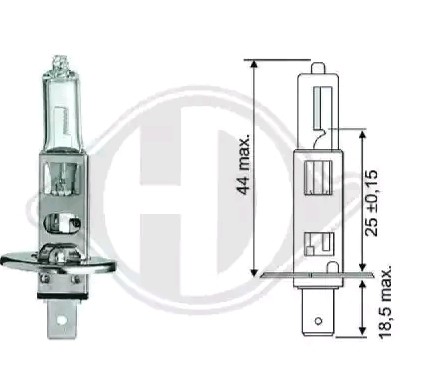 H1 DIEDERICHS LID10012 Headlight bulbs IVECO Daily III Box Body / Estate 35 S 11 V,35 C 11 V 106 hp Diesel 2005