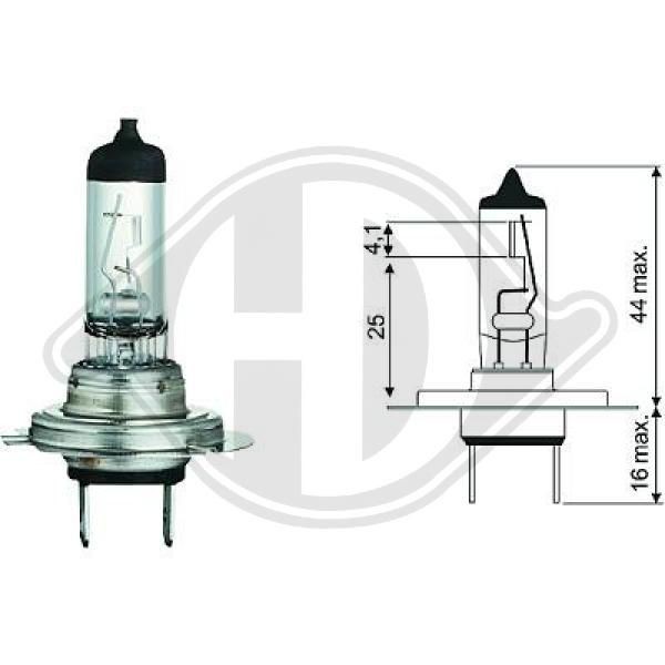 Opel MERIVA Fog lamp bulb 12901001 DIEDERICHS LID10019 online buy