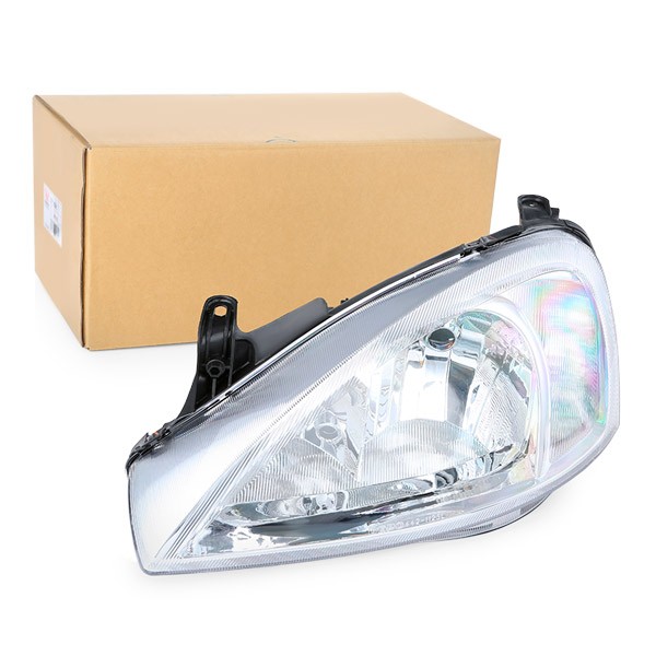 VAN WEZEL 3777961 Headlight Left, H7/H7, Crystal clear, yellow, for right-hand traffic, without motor for headlamp levelling, PX26d