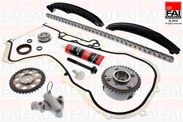 FAI AutoParts TCK202LVVT Timing chain kit with gears, with gaskets/seals, Simplex, Low-noise chain