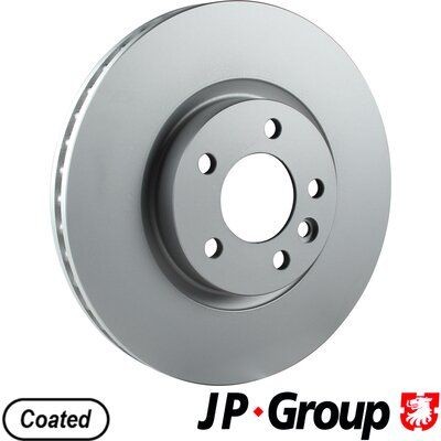 JP GROUP 1163104900 Brake disc Front Axle, 333x32,5mm, 5, Vented, Coated