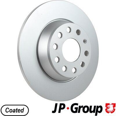 JP GROUP 1163205900 Brake disc Rear Axle, 282x12mm, 5, solid, Coated