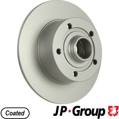 JP GROUP 1163206800 Brake disc Rear Axle, 245x10mm, 5, solid, Coated