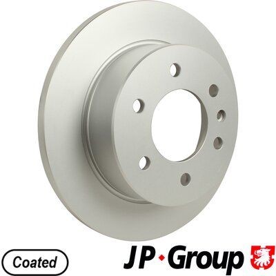 JP GROUP 1163207200 Brake disc Rear Axle, 298x16mm, 6, solid, Coated