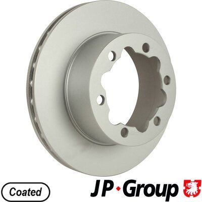 JP GROUP 1163207300 Brake disc Rear Axle, 303x28mm, 6, Vented, Coated