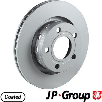 JP GROUP 1163207800 Brake disc Rear Axle, 269x22mm, 5, Vented, Coated
