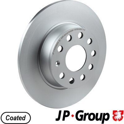 1163208000 Brake discs 1163208000 JP GROUP Rear Axle, 272x10mm, 5, solid, Coated
