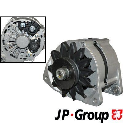 JP GROUP 1190107400 Alternator 14V, 90A, M8 B+ M5 D+, 0230, Ø 64 mm