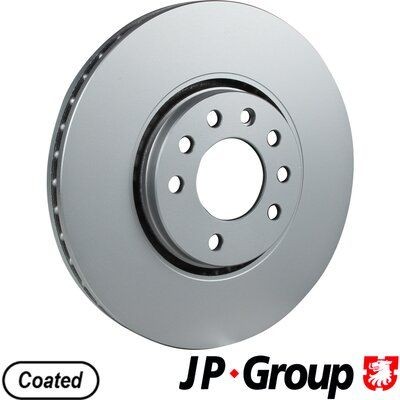 JP GROUP 1263100400 Brake disc Front Axle, 302x28mm, 5, Vented, Coated