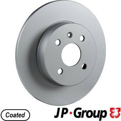 1263202800 JP GROUP Brake rotors SMART Rear Axle, 264x10mm, 4, solid, Coated
