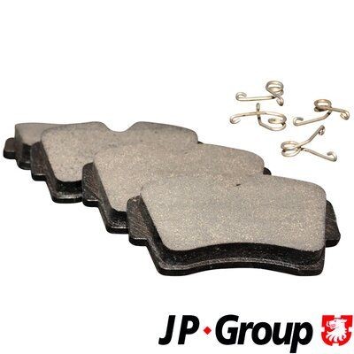 1263601519 JP GROUP Front Axle, prepared for wear indicator Thickness: 17,5mm Brake pads 1263601510 buy