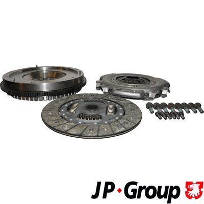 JP GROUP 1330403410 Clutch kit with clutch disc, with clutch release bearing, with flywheel, 240mm