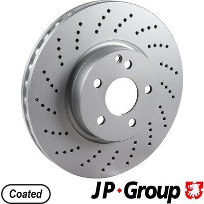 JP GROUP 1363101800 Brake disc Front Axle, 322x32mm, 5, Vented, Coated