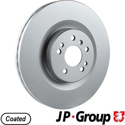 JP GROUP 1363103600 Brake disc Front Axle, 350x32mm, 5, Vented, Coated