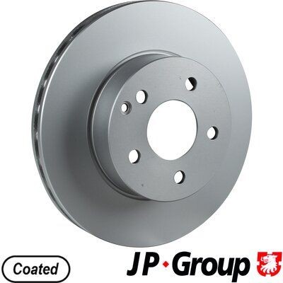JP GROUP 1363105500 Brake disc Front Axle, 288x25mm, 5, Vented, Coated